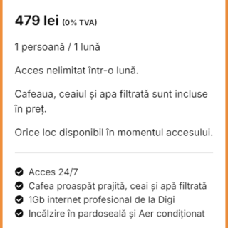 Month Pass Coworkperativa.ro