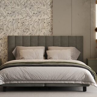 Patul Soft Velar este alegerea ideală pentru un dormitor modern, oferind un design elegant și confort maxim. Cu o tapițerie