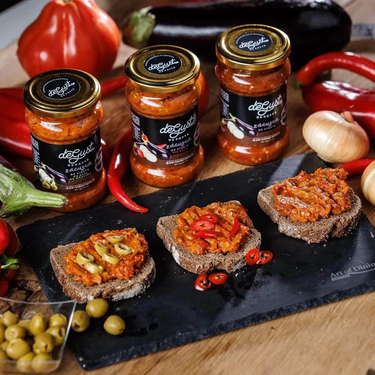 Zacuscă tradițională și dulcețuri fără zahăr de la DeGust Iasi - fabricat in RO