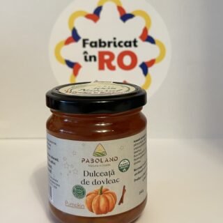 Dulceață de dovleac Paboland 400g, o delicatesă naturală, perfectă pentru mic dejun sau desert. Preparată din dovleac