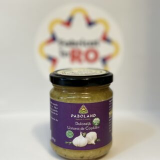 Dulceață de usturoi de Copălău Paboland este un deliciu unic, perfect pentru a adăuga o notă rafinată preparatelor tale.