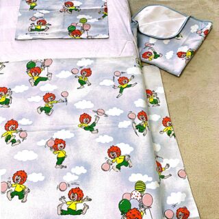 Lenjerie patut bebelusi, model Clovni