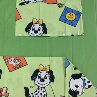 Lenjerie patut bebelusi verde model Catelusi