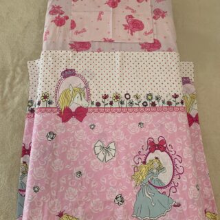 Lenjerie patut bebelusi roz Printesa Barbie