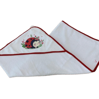 Prosop bebe , broderie Buburuza