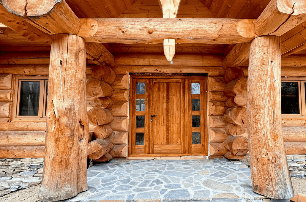 uși rustice din lemn masiv