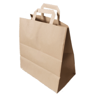 Sacoșe din hartie kraft maro medii 26.5x17x29, ideale pentru magazinul tău. Aceste sacoșe sunt rezistente, ecologice și