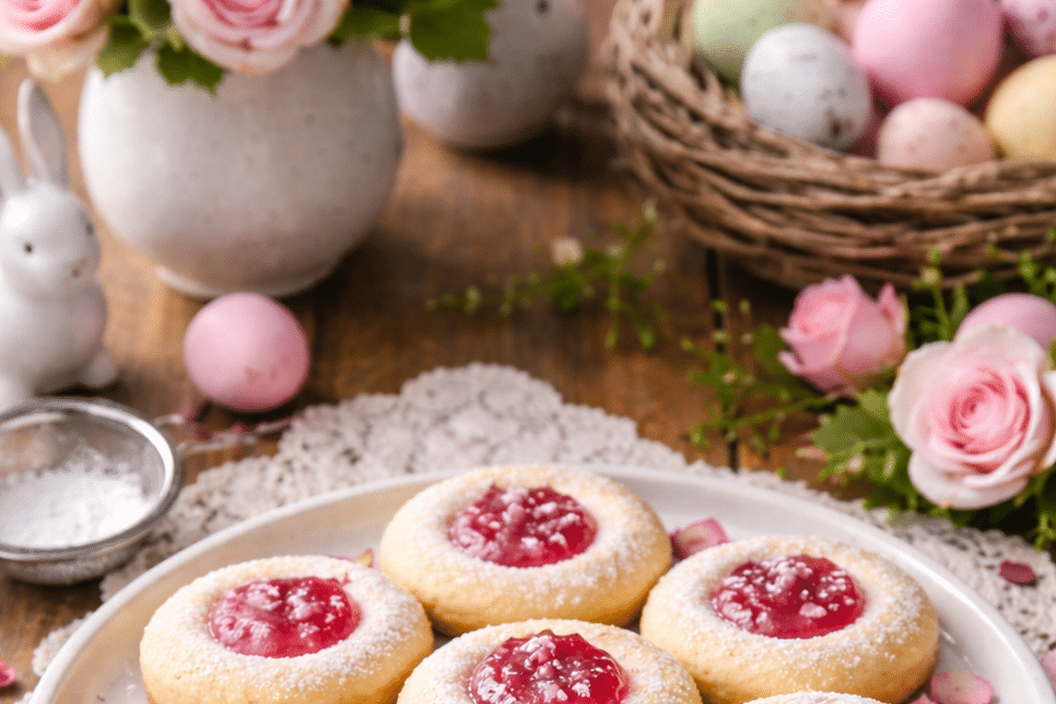 Fursecuri cu dulceață trandafiri Paște Delciul Mihaelei