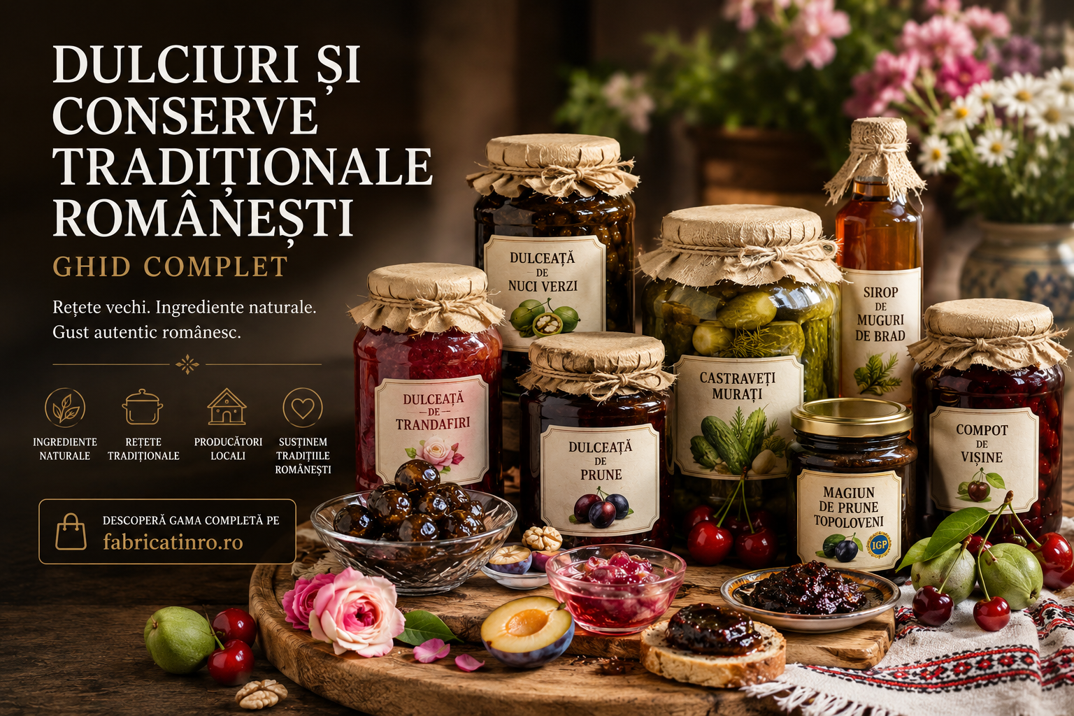 Dulciuri si conserve traditionale romanesti — dulceturi, muratori, siropuri naturale si magiun artizanal